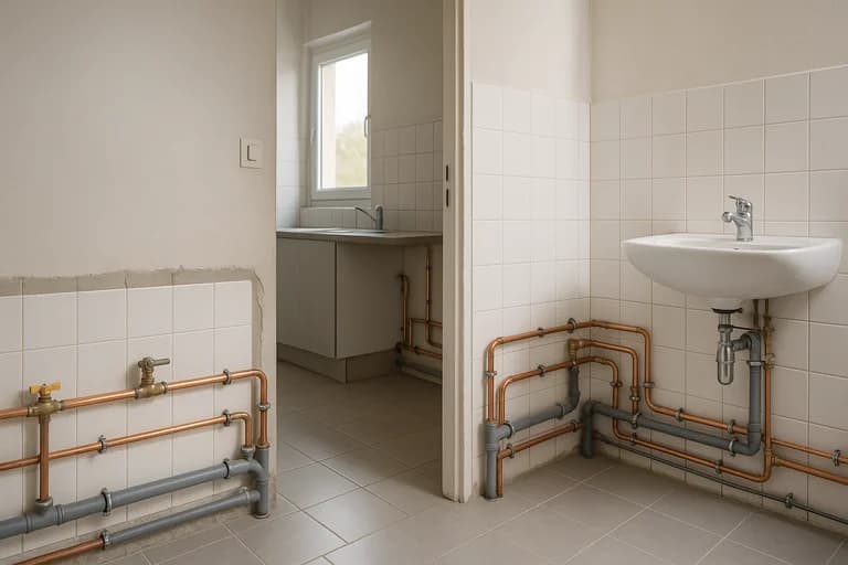 Rénovation plomberie cuisine + salle de bain (Immeuble – Essey-lès-Nancy)